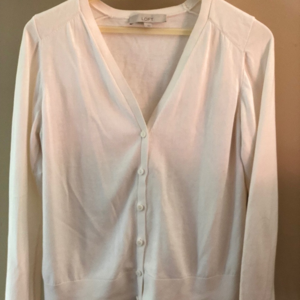 White cardigan